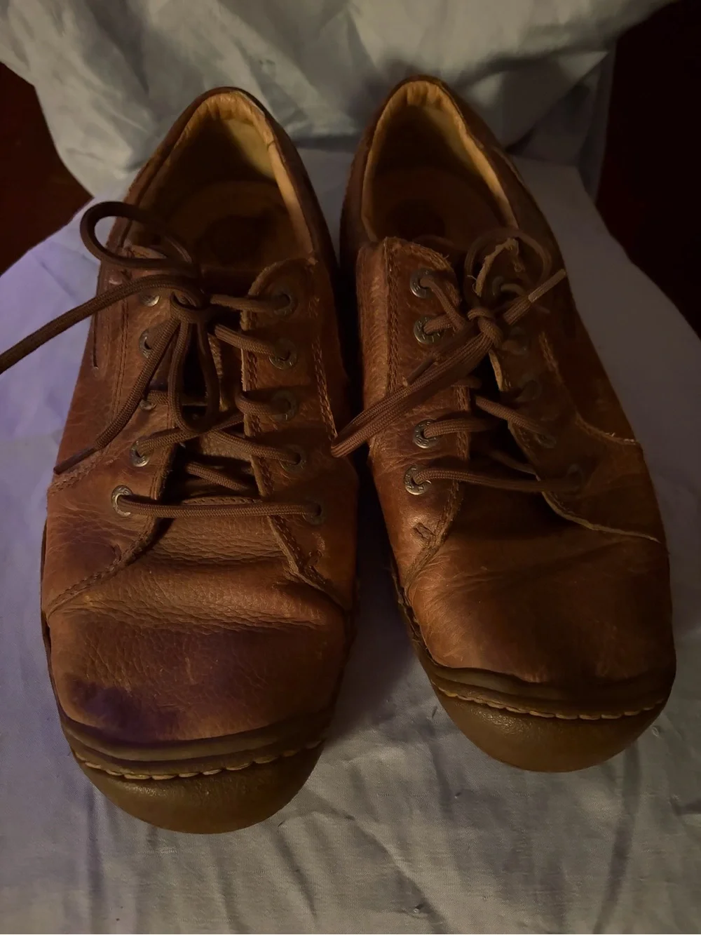 Keen Brown Leather Lace-Up Casual Shoes size 11